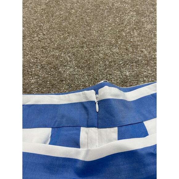 NEW Ann Taylor 12 Petite Awning Striped Tie Waist Circle Skirt Blue and White - Picture 13 of 13